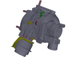 Garrett GT15 Turbocharger 3D Model preview