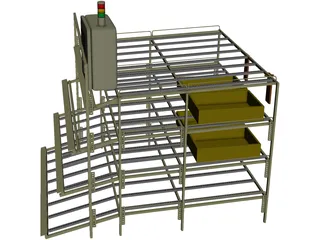 Parts Supply Rack 3D Model preview