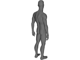Man Athlete Standing 3D Model preview