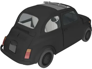 Fiat 500L 3D Model preview