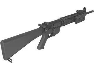 M16 EX Rifle 3D Model preview