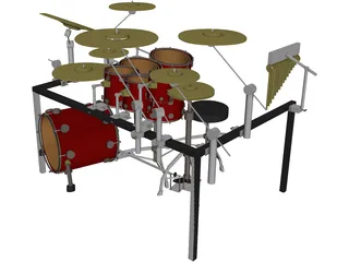 Drum Set 3D Model preview