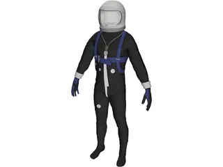 Astronaut Mercury Project 3D Model preview