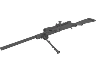 M24 Sniper Rifle 3D Model preview