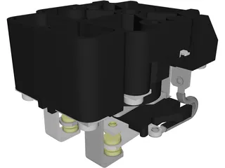 Schneider Power Relay DPDT 199AX-15 3D Model preview