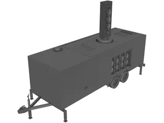 Trailer Speaker 3D Model preview
