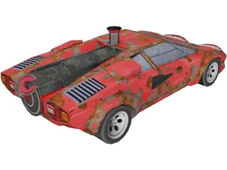 Lamborghini Countach War 3D Model preview
