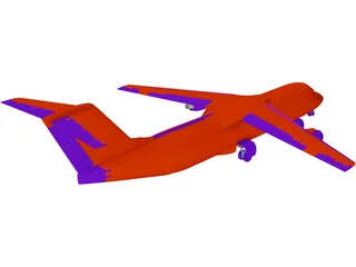 British Aerospace BAe 146 3D Model preview