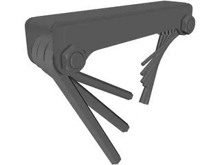 Hex Allen Tool 3D Model preview
