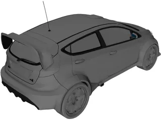 Ford Fiesta Ken Block 3D Model preview