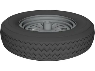 Wheel 12 inch Car 3D Model preview