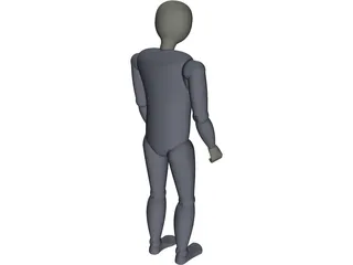 Man Standing 3D Model preview