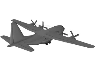 Lockheed C130 Cargo Plane 3D Model preview