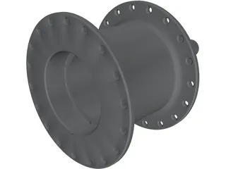 BMX Hub 3D Model preview