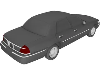 Mercury Grand Marquis (1998) 3D Model preview