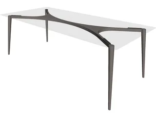 Table Airy Retro 3D Model preview