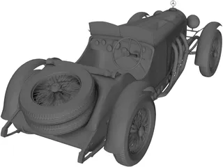 Mercedes-Benz Sport Coupe (1929) 3D Model preview