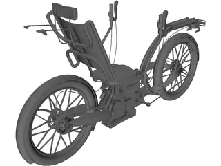 Recumbent Electric Bicycle 3D Model preview