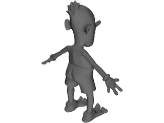 Alien Style Cartoonish Character 3D Model preview