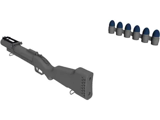 Grenade Launcher 3D Model preview
