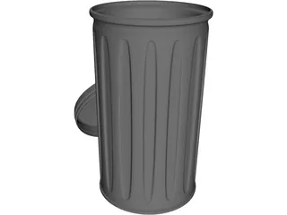 Garbage Can 3D Model preview
