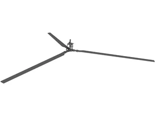 Helicopter Rotor 3D Model preview