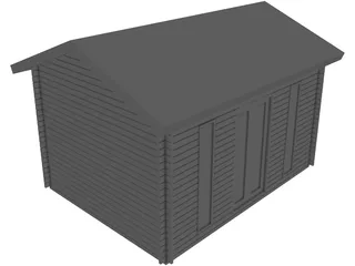 Summerhouse Lugarde Alabama Log Cabin 3D Model preview