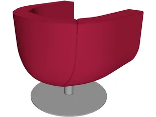Chairs Italian Metropolitan 2000 Tulip 3D Model preview