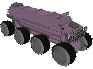 Panther Hummer Limousine 3D Model preview