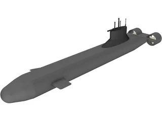 Typhoon Submarine 3D Model preview