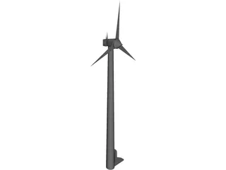 Wind Turbine 3D Model preview