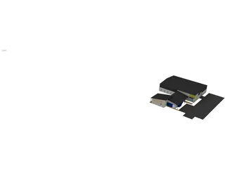 European Industrial Building 3D Model preview
