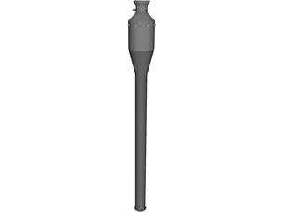 Pulsejet Engine 3D Model preview