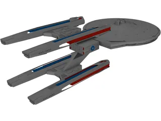 USS Stargazer 3D Model preview