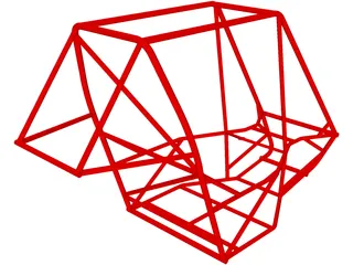 Chassis Baja SAE 3D Model preview