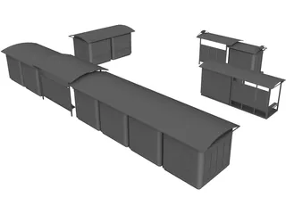Bus Stop Collection 3D Model preview