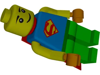 LEGO Superman 3D Model preview