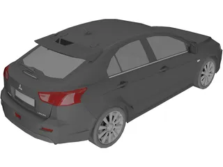 Mitsubishi Lancer Sportback (2009) 3D Model preview