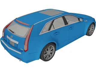 Cadillac CTS Sport Wagon (2010) 3D Model preview