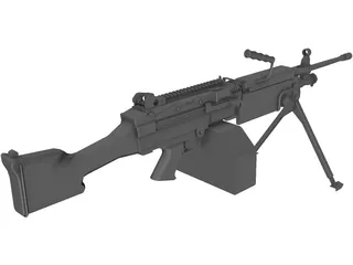 M249 LMG 3D Model preview