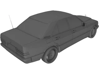 Mercedes-Benz 190 (W201) 3D Model preview