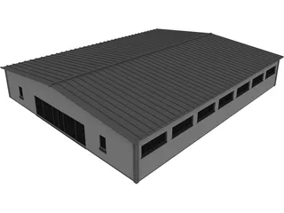 Industrial House 3D Model preview