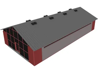 Industrial House 3D Model preview
