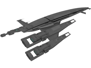 Masseffect Cerberus SSV Normany SR2 3D Model preview