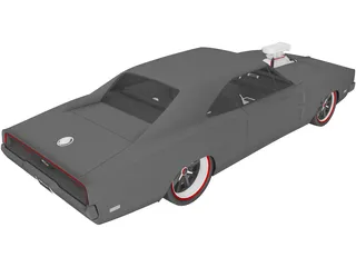 Dodge Charger Custom (1969) 3D Model preview