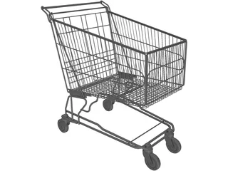 Shopping Cart 3D Model preview