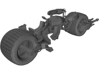 Batman The Dark Knight Batpod Motorcycle 3D Model preview