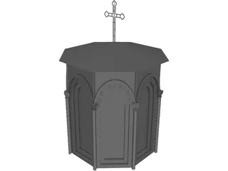 Church Tower 3D Model preview