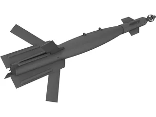 GBU-12 500lb Laser Guided Missile 3D Model preview