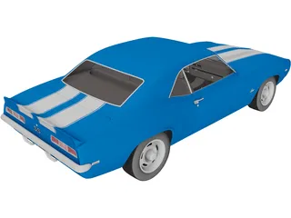 Chevrolet Camaro SS (1969) 3D Model preview